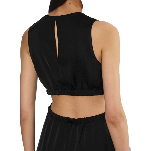 NWT Aritzia Babaton Cella Cutout Slip Dress XXS Black Sleek Minimalist Chic - Picture 6 of 11